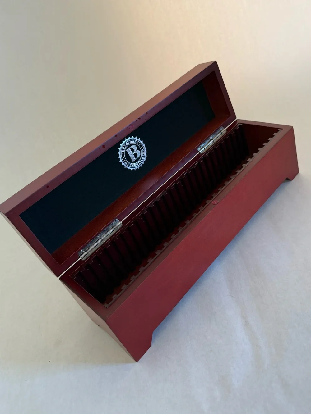 Wooden Decorative Storage Box in Deep Red